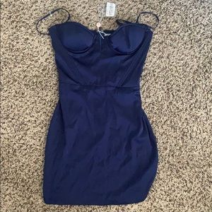 Navy blue mini dress